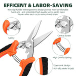 Load image into Gallery viewer, 3-Pack Garden Pruning Shears Set – Stainless Steel Gardening Scissors, Clippers & Snips for Plants and Flowers