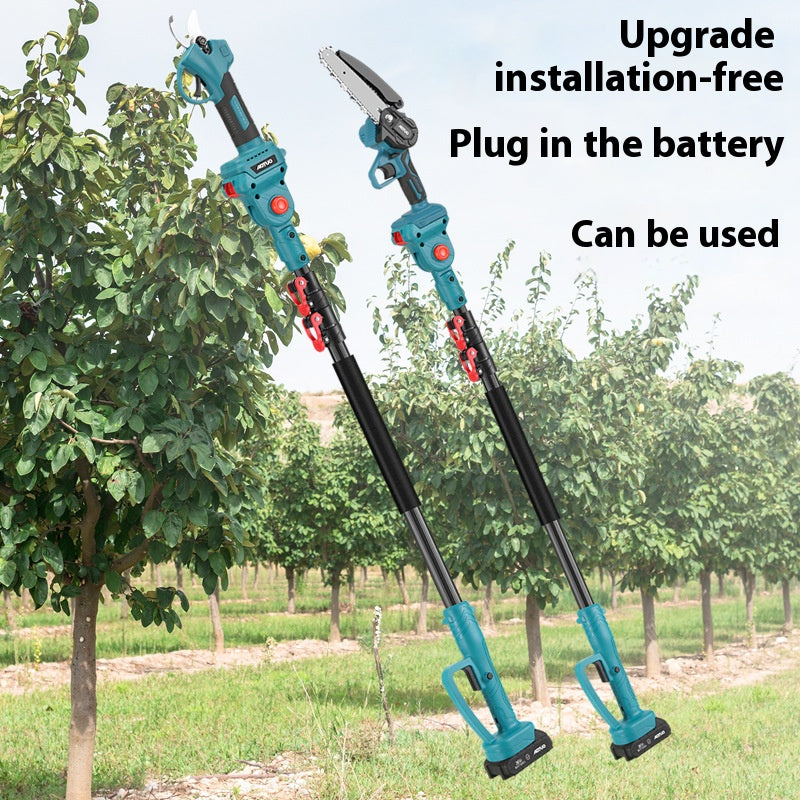 Electric Mini Chainsaw with Long Pole – Brushless Lithium Battery Pruning Saw for DIY Gardeners