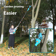 Electric Mini Chainsaw with Long Pole – Brushless Lithium Battery Pruning Saw for DIY Gardeners